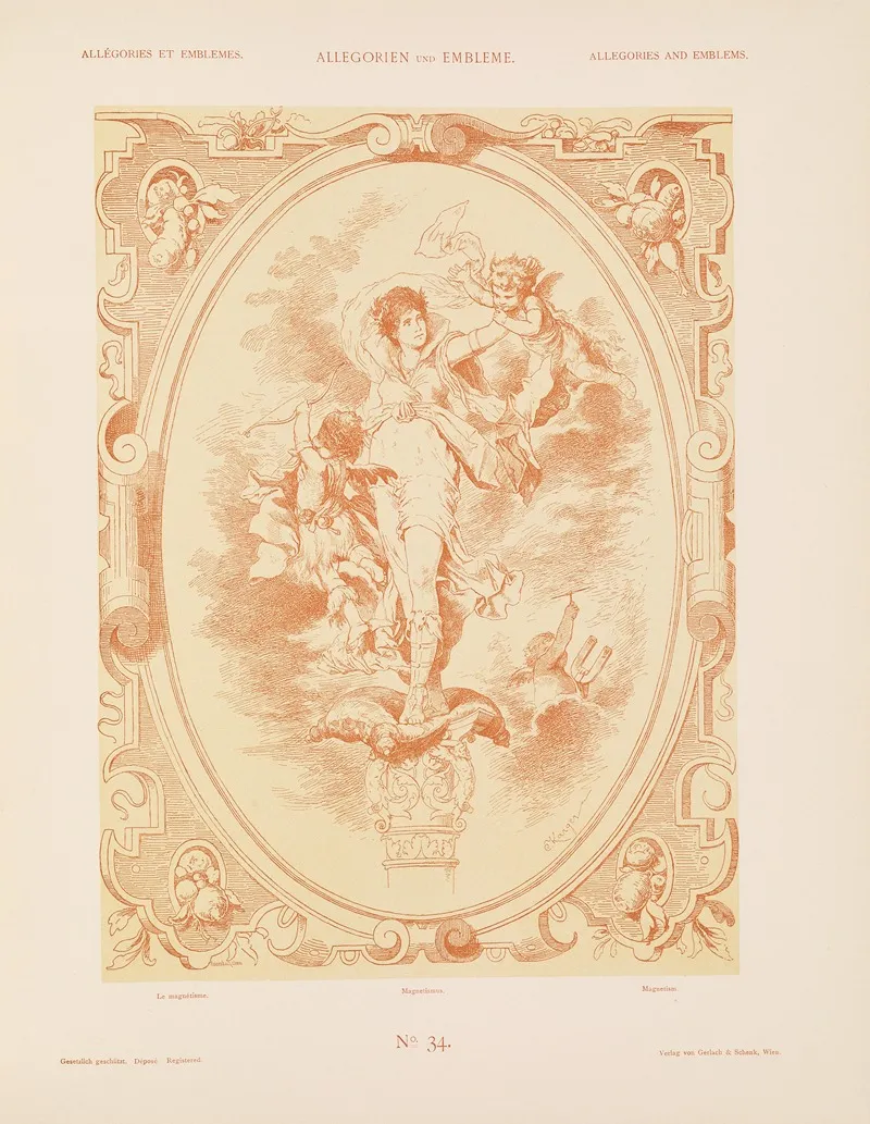Allegorien Und Embleme Vol I Pl 036 by Albert Ilg - Canvas Print