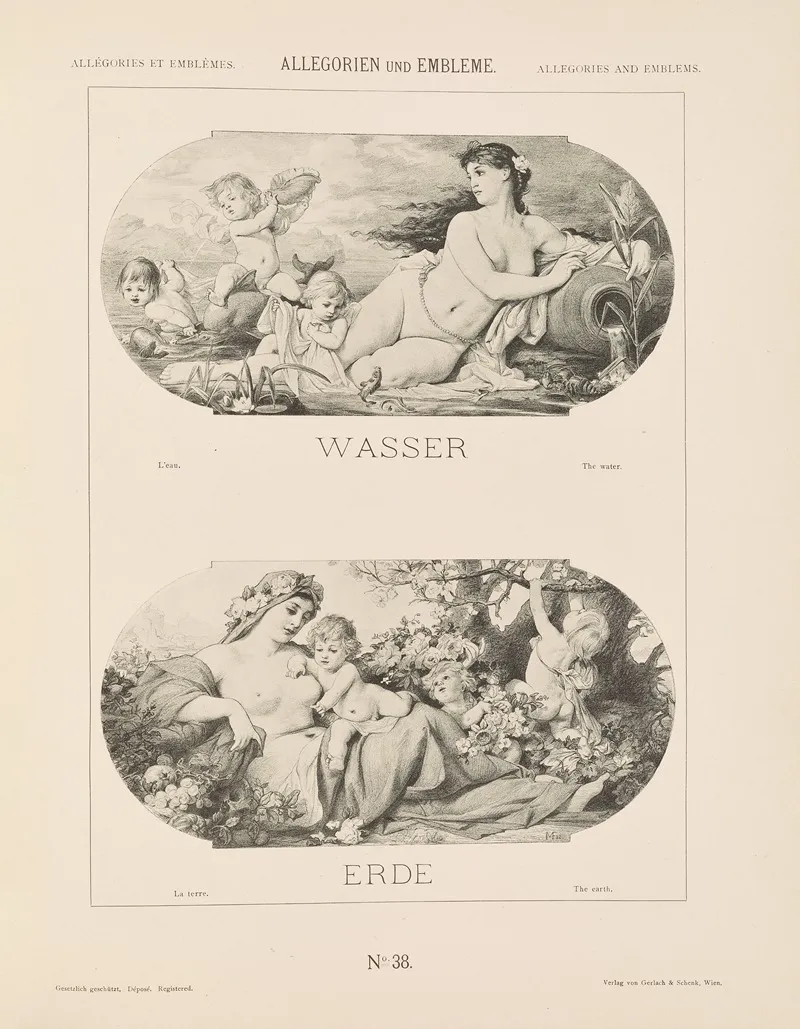Allegorien Und Embleme Vol I Pl 041 by Albert Ilg - Canvas Print