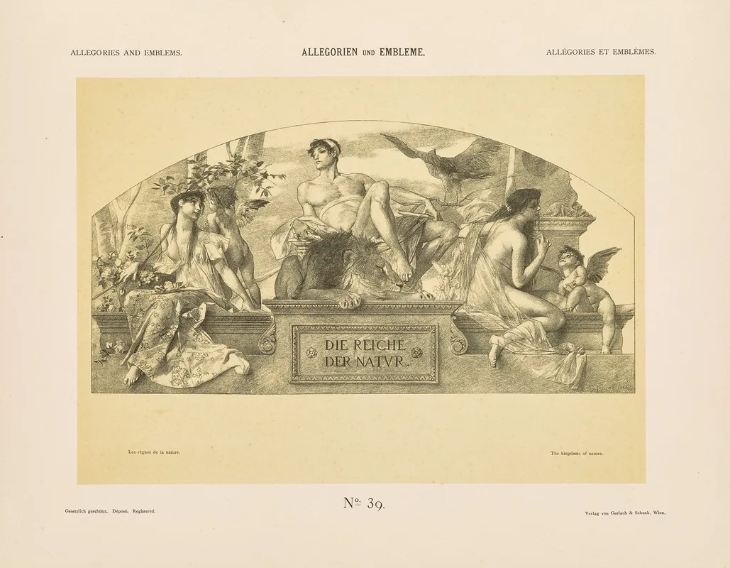Allegorien Und Embleme Vol I Pl 042 by Albert Ilg - Canvas Print