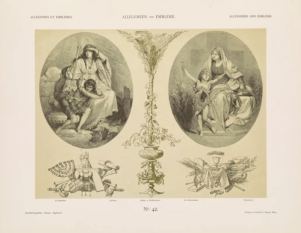 Allegorien Und Embleme Vol I Pl 045 by Albert Ilg - Canvas Print
