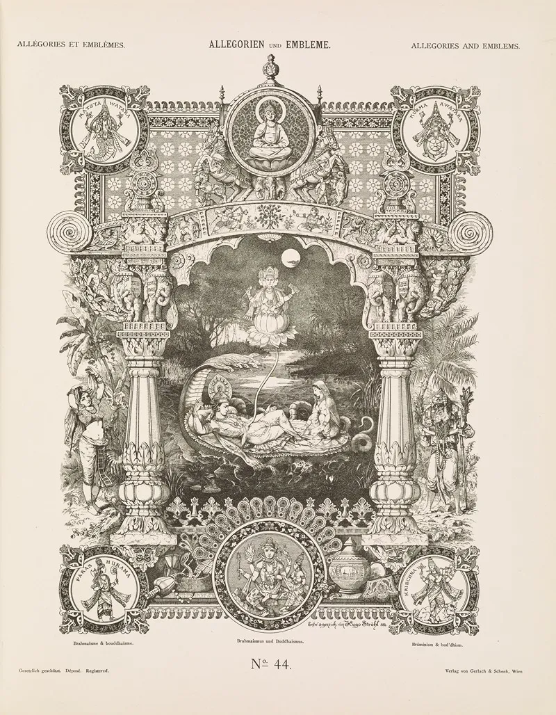 Allegorien Und Embleme Vol I Pl 047 by Albert Ilg - Canvas Print