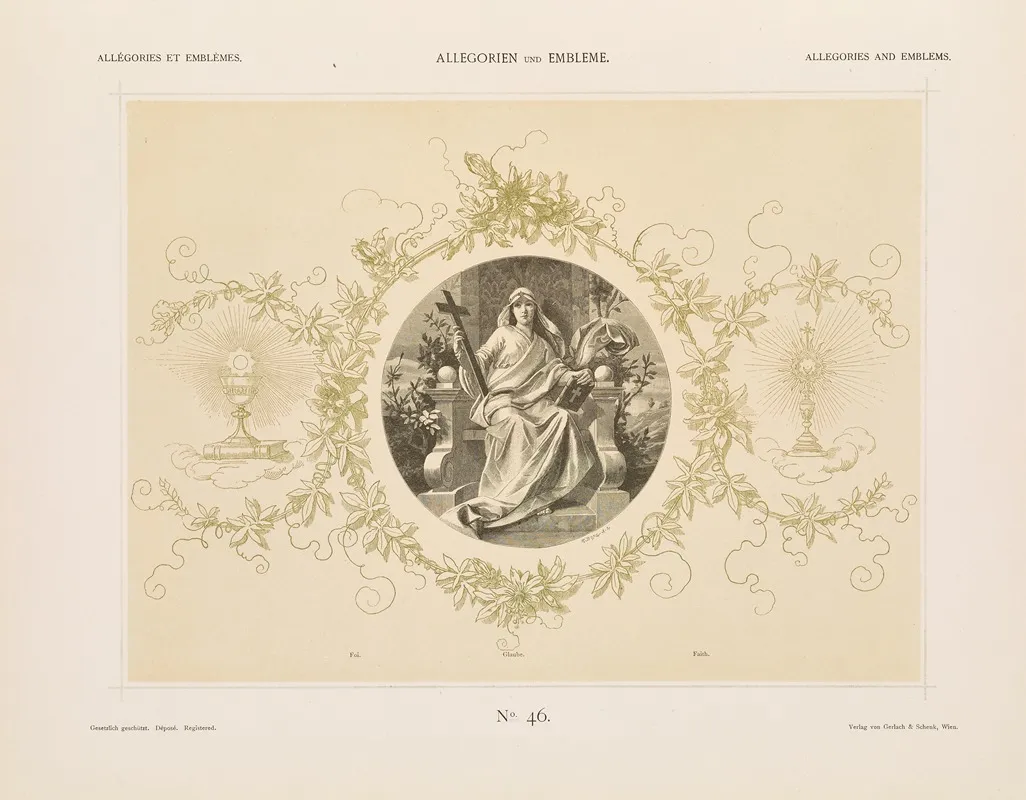 Allegorien Und Embleme Vol I Pl 049 by Albert Ilg - Canvas Print