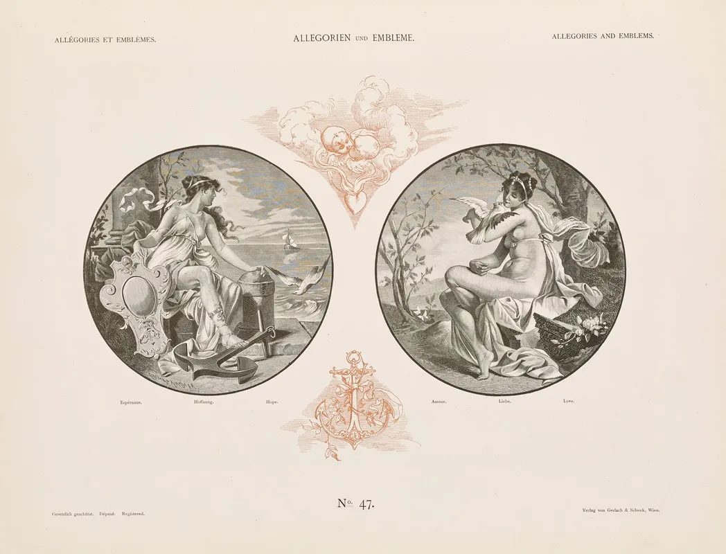 Allegorien Und Embleme Vol I Pl 050 by Albert Ilg - Canvas Print