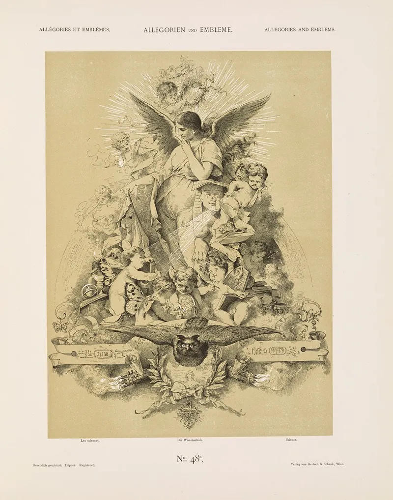 Allegorien Und Embleme Vol I Pl 052 by Albert Ilg - Canvas Print