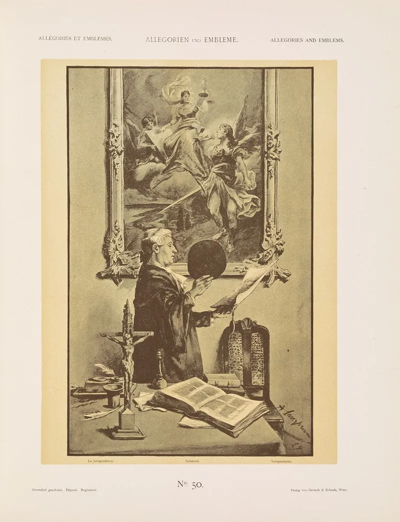 Allegorien Und Embleme Vol I Pl 054 by Albert Ilg - Canvas Print