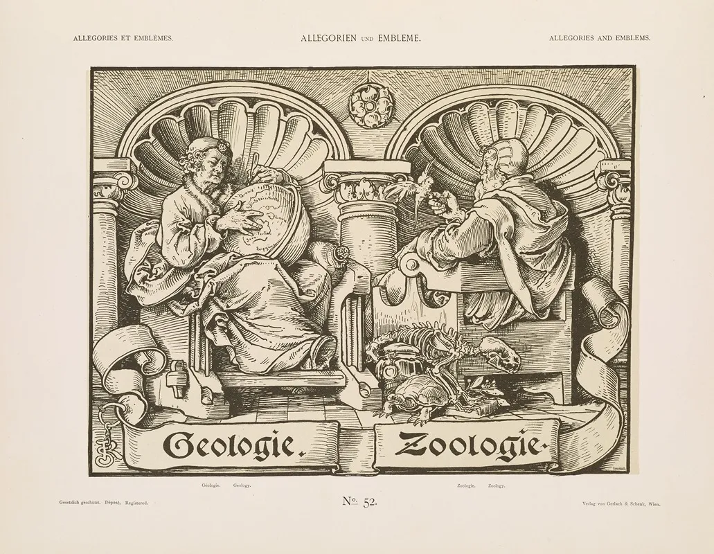 Allegorien Und Embleme Vol I Pl 056 by Albert Ilg - Canvas Print