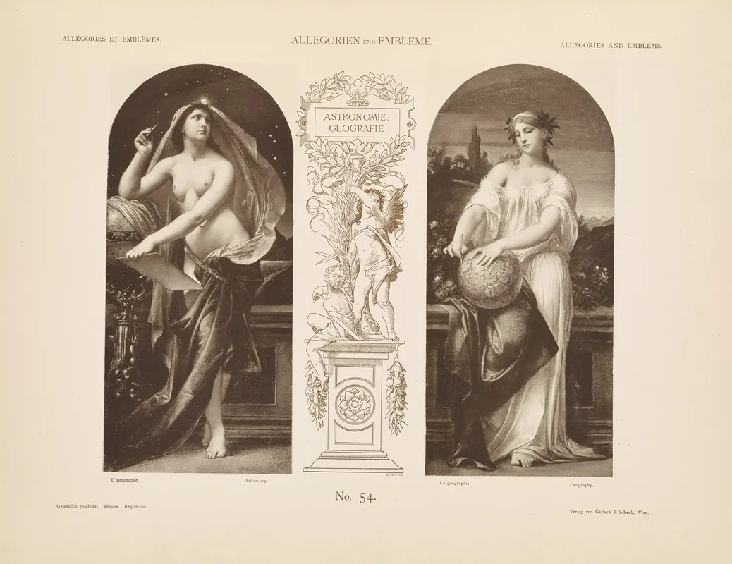 Allegorien Und Embleme Vol I Pl 058 by Albert Ilg - Canvas Print