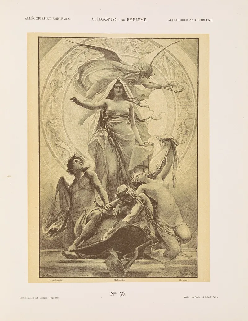 Allegorien Und Embleme Vol I Pl 061 by Albert Ilg - Canvas Print