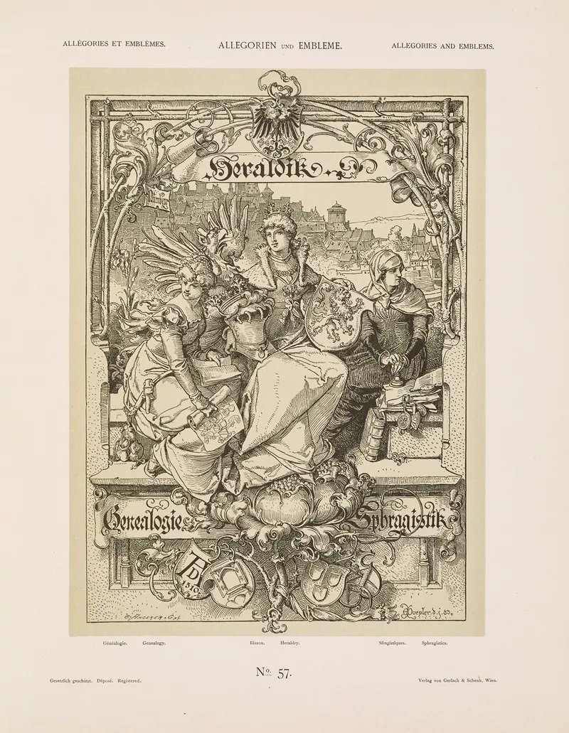 Allegorien Und Embleme Vol I Pl 063 by Albert Ilg - Canvas Print