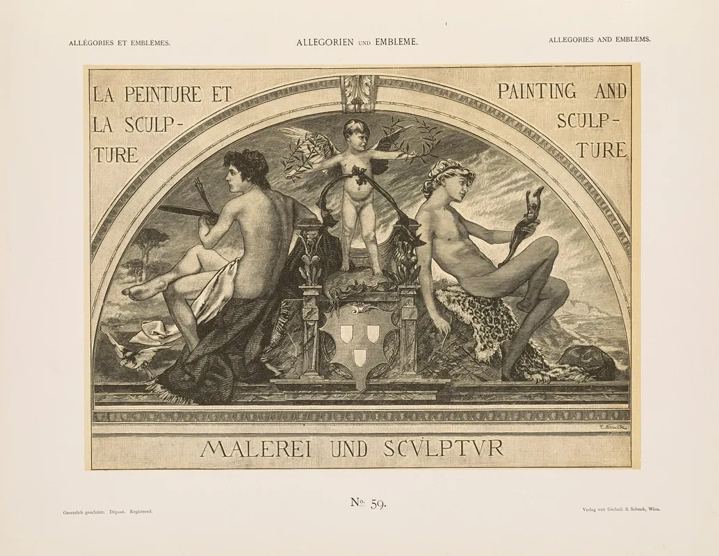 Allegorien Und Embleme Vol I Pl 066 by Albert Ilg - Canvas Print