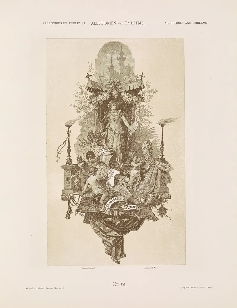 Allegorien Und Embleme Vol I Pl 068 by Albert Ilg - Canvas Print