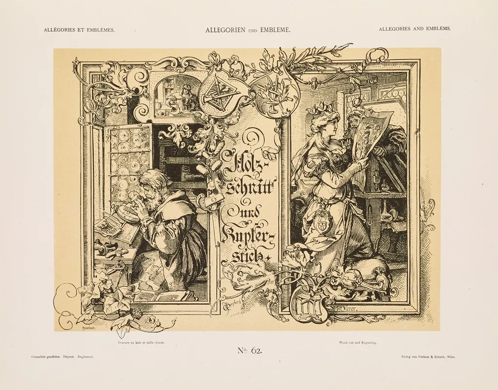 Allegorien Und Embleme Vol I Pl 069 by Albert Ilg - Canvas Print