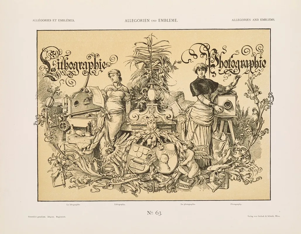 Allegorien Und Embleme Vol I Pl 070 by Albert Ilg - Canvas Print