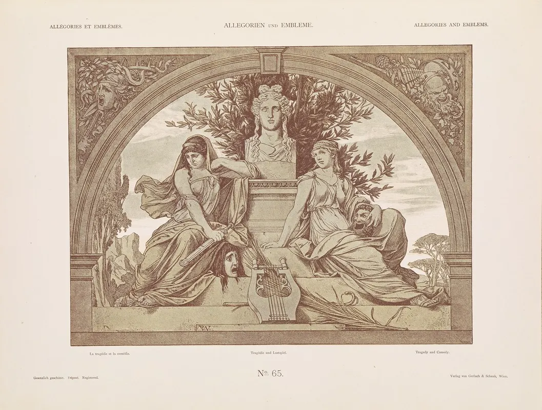 Allegorien Und Embleme Vol I Pl 073 by Albert Ilg - Canvas Print
