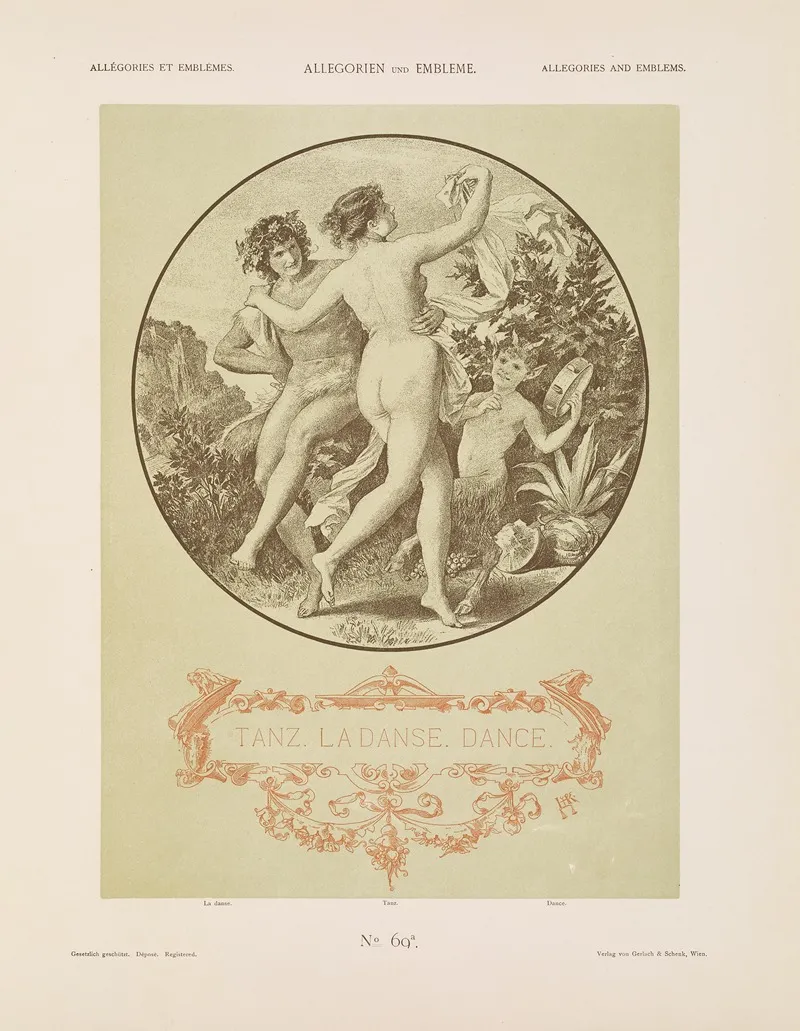 Allegorien Und Embleme Vol I Pl 080 by Albert Ilg - Canvas Print