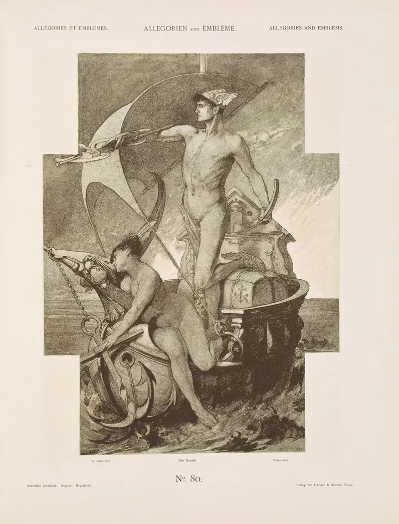 Allegorien Und Embleme Vol I Pl 096 by Albert Ilg - Canvas Print