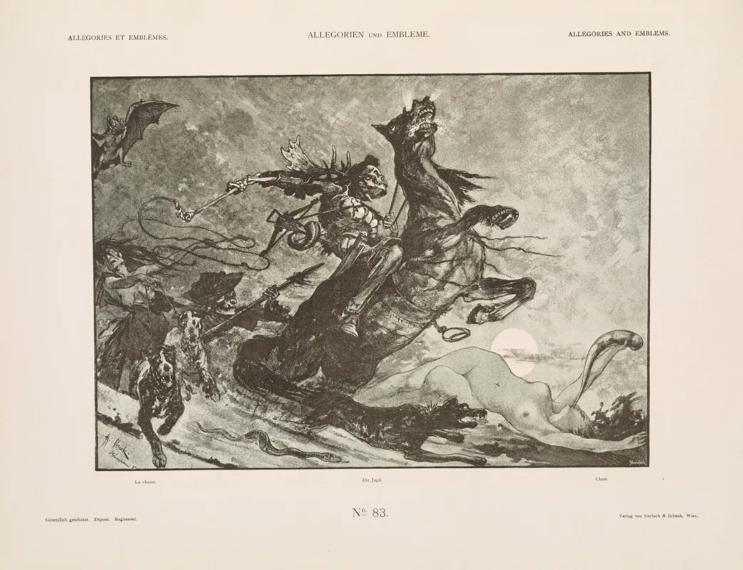 Allegorien Und Embleme Vol I Pl 099 by Albert Ilg - Canvas Print