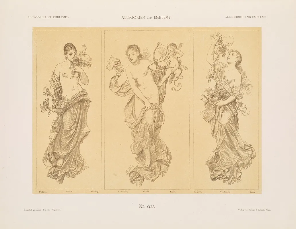 Allegorien Und Embleme Vol I Pl 110 by Albert Ilg - Canvas Print