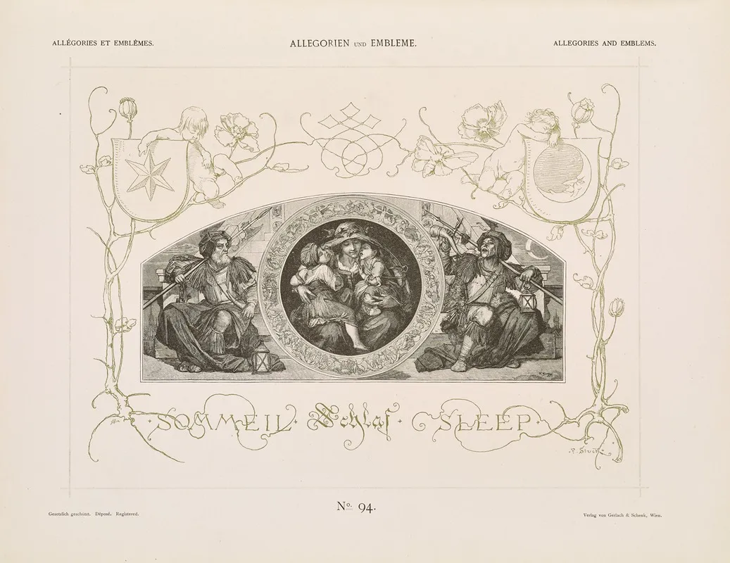 Allegorien Und Embleme Vol I Pl 112 by Albert Ilg - Canvas Print