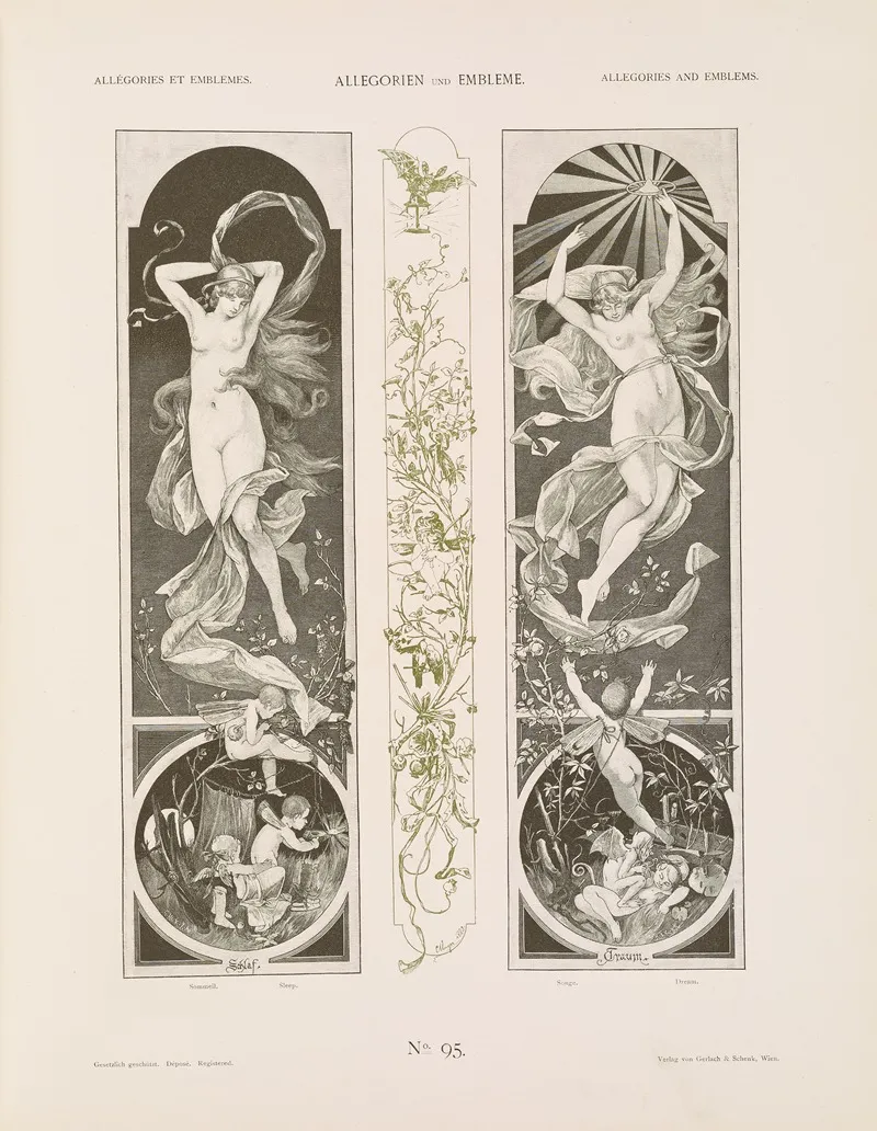 Allegorien Und Embleme Vol I Pl 113 by Albert Ilg - Canvas Print