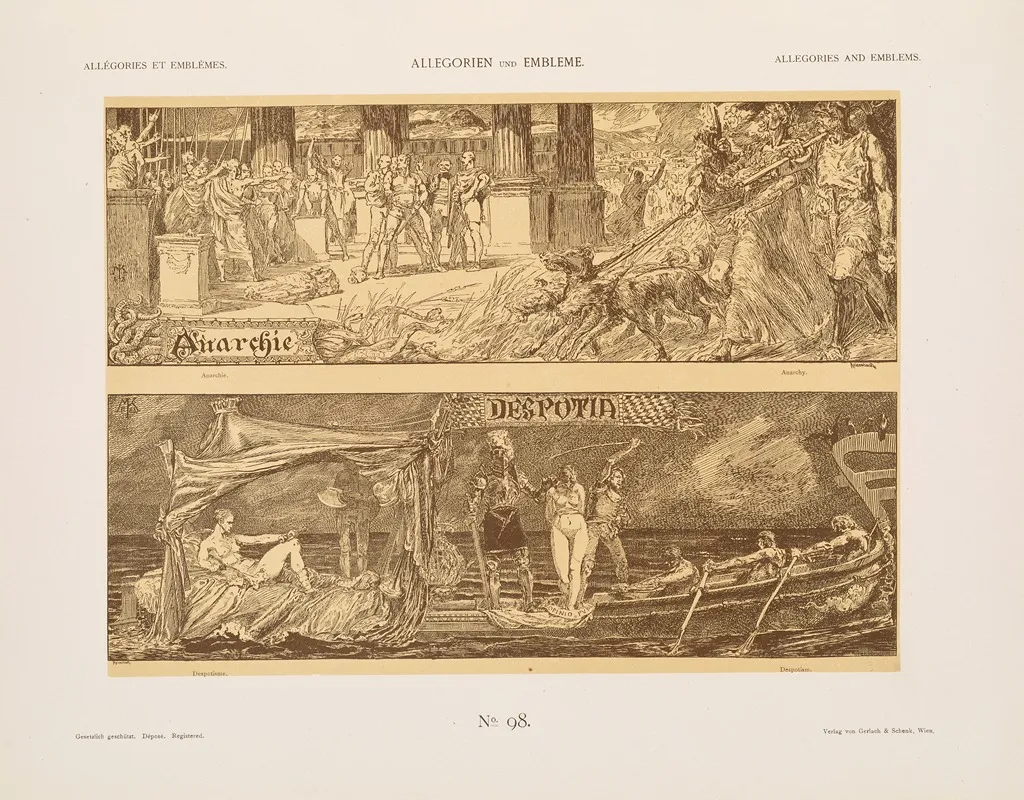 Allegorien Und Embleme Vol I Pl 116 by Albert Ilg - Canvas Print