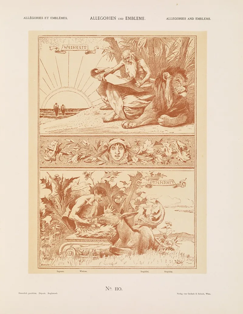 Allegorien Und Embleme Vol I Pl 129 by Albert Ilg - Canvas Print