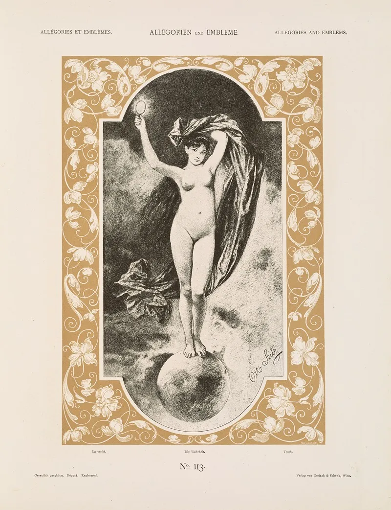 Allegorien Und Embleme Vol I Pl 132 by Albert Ilg - Canvas Print