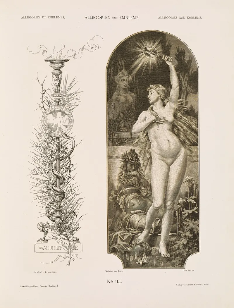 Allegorien Und Embleme Vol I Pl 133 by Albert Ilg - Canvas Print