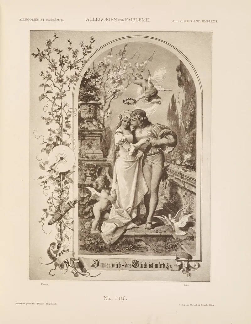 Allegorien Und Embleme Vol I Pl 142 by Albert Ilg - Canvas Print