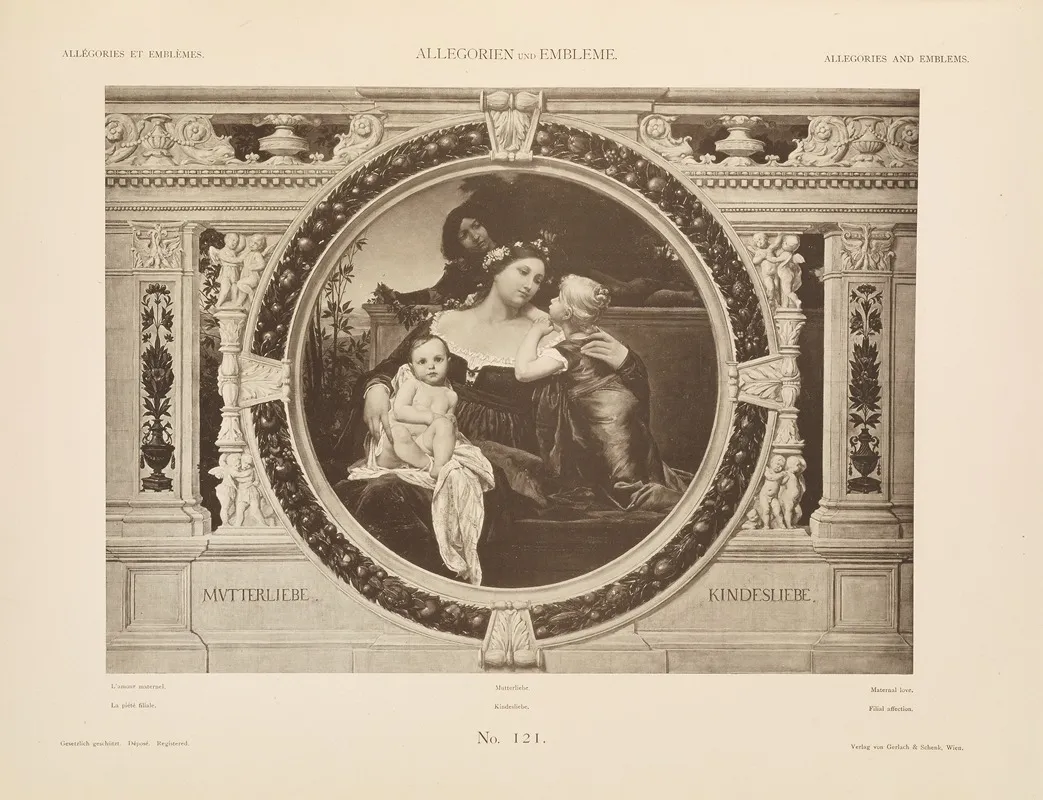 Allegorien Und Embleme Vol I Pl 145 by Albert Ilg - Canvas Print