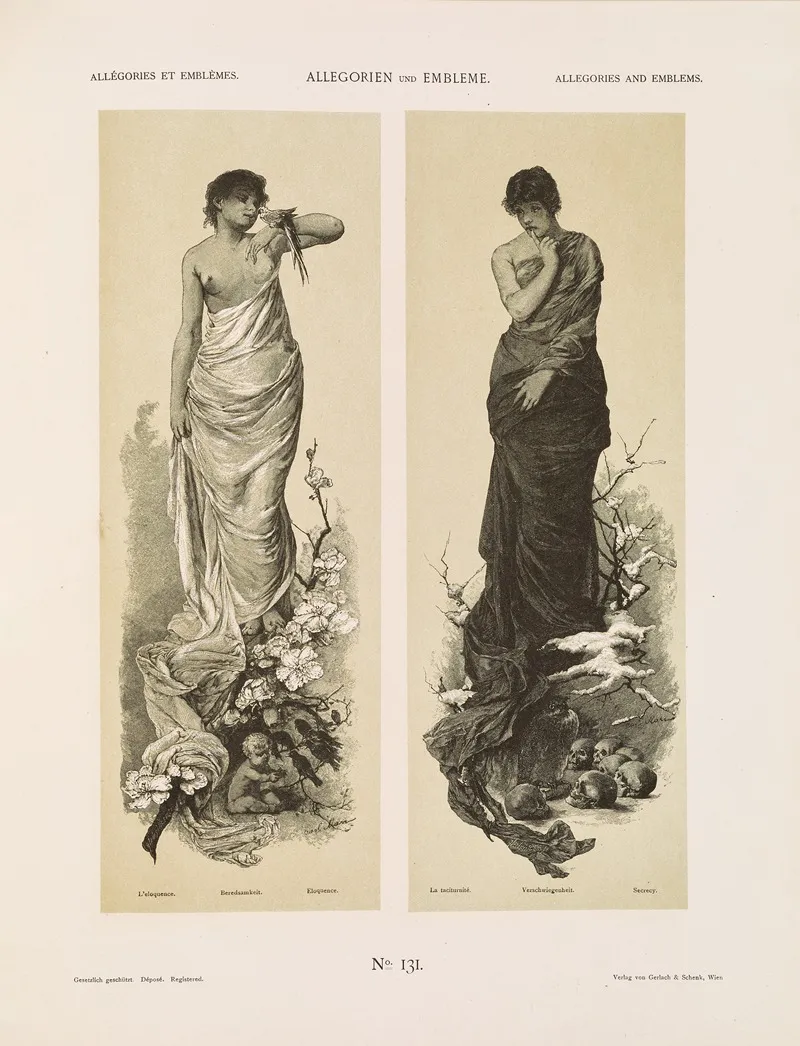 Allegorien Und Embleme Vol I Pl 155 by Albert Ilg - Canvas Print