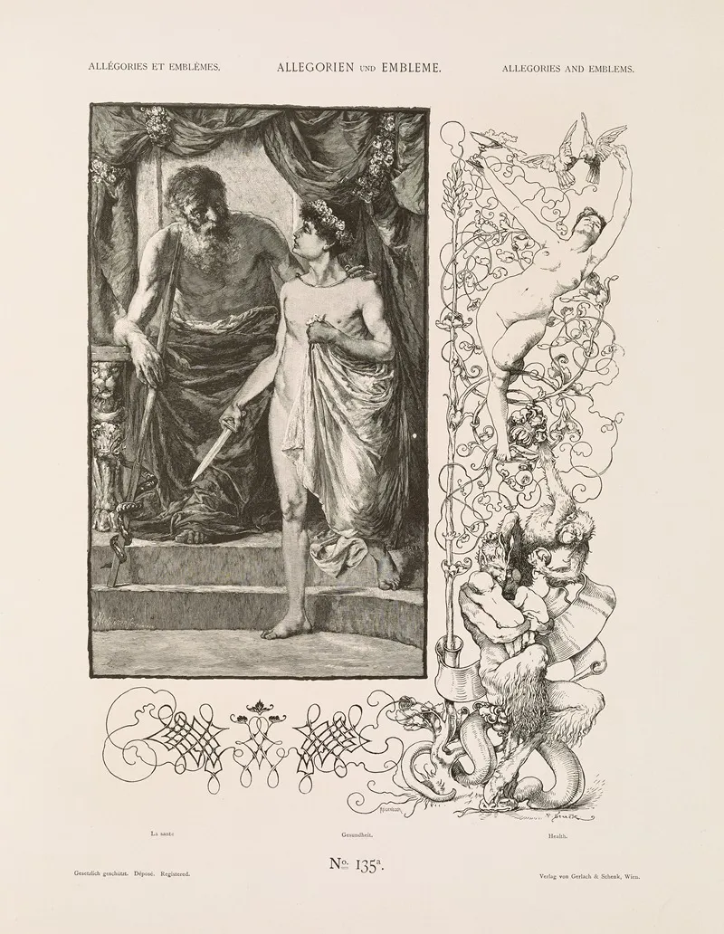 Allegorien Und Embleme Vol I Pl 160 by Albert Ilg - Canvas Print