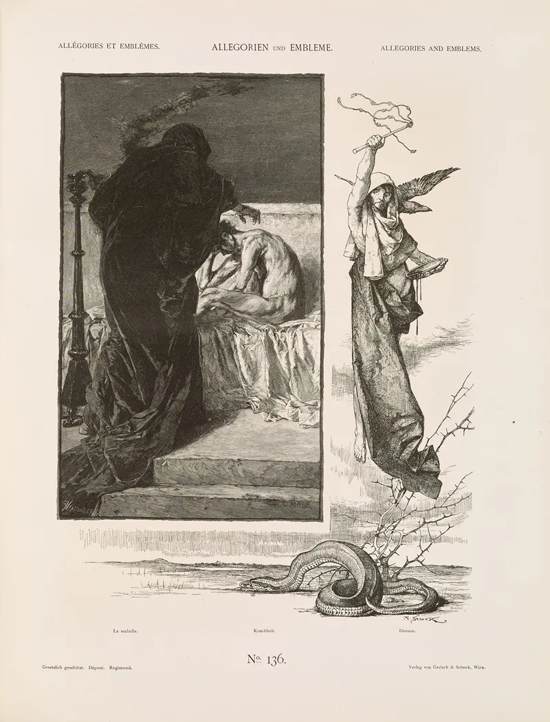 Allegorien Und Embleme Vol I Pl 161 by Albert Ilg - Canvas Print