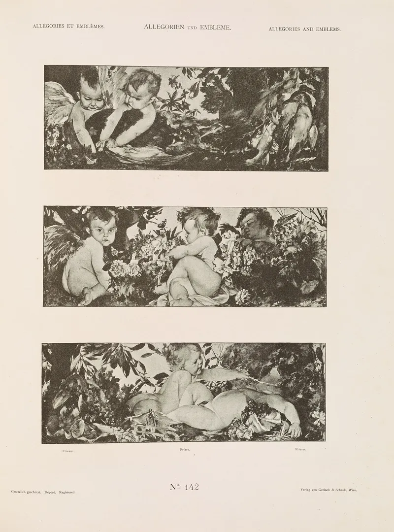 Allegorien Und Embleme Vol I Pl 167 by Albert Ilg - Canvas Print