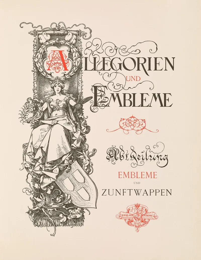 Allegorien Und Embleme Vol Ii Pl 000 by Albert Ilg - Canvas Print