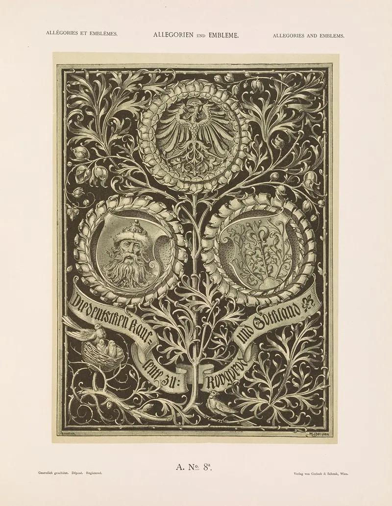 Allegorien Und Embleme Vol Ii Pl 009 by Albert Ilg - Canvas Print