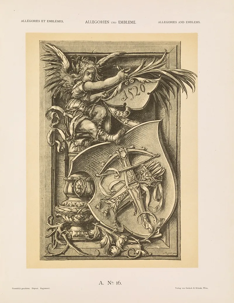 Allegorien Und Embleme Vol Ii Pl 017 by Albert Ilg - Canvas Print