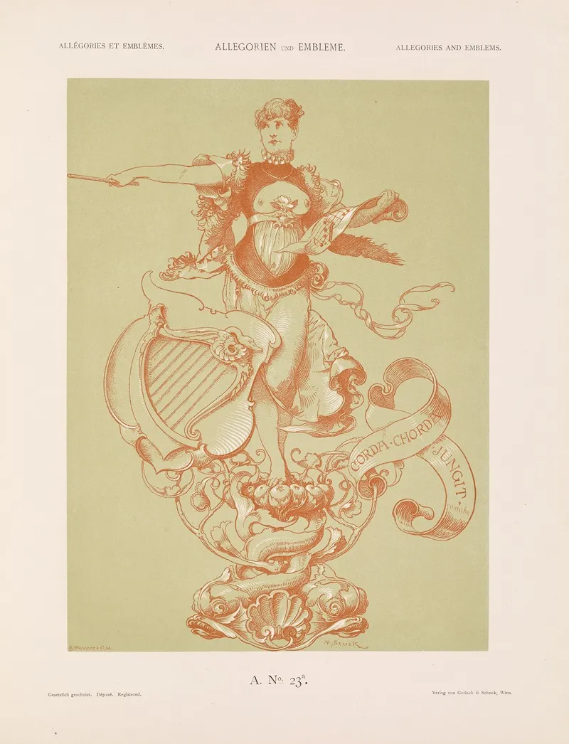 Allegorien Und Embleme Vol Ii Pl 025 by Albert Ilg - Canvas Print