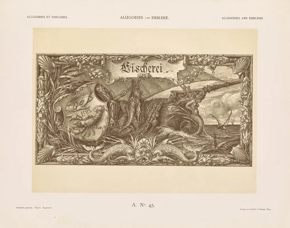 Allegorien Und Embleme Vol Ii Pl 051 by Albert Ilg - Canvas Print