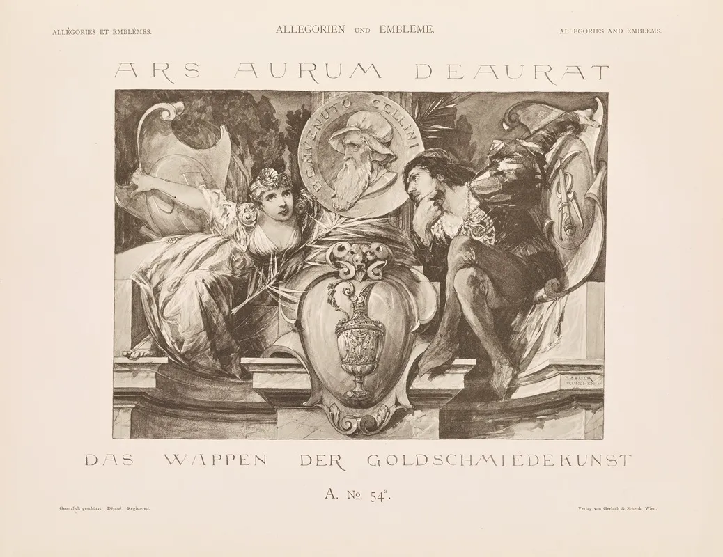 Allegorien Und Embleme Vol Ii Pl 062 by Albert Ilg - Canvas Print