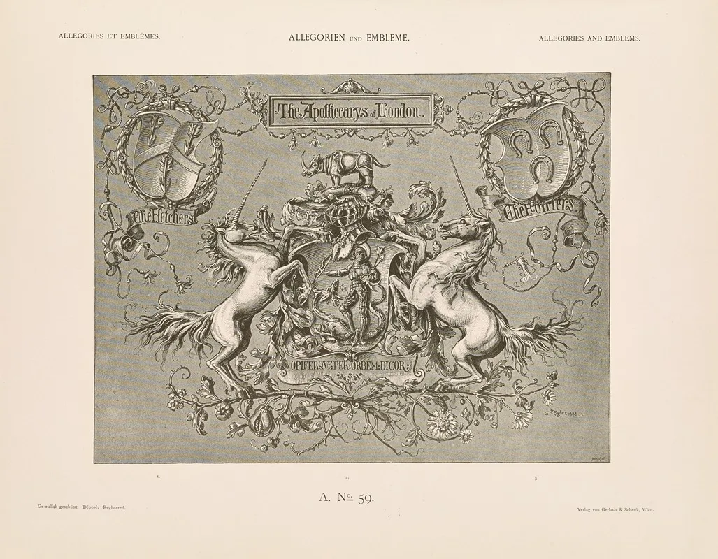 Allegorien Und Embleme Vol Ii Pl 067 by Albert Ilg - Canvas Print