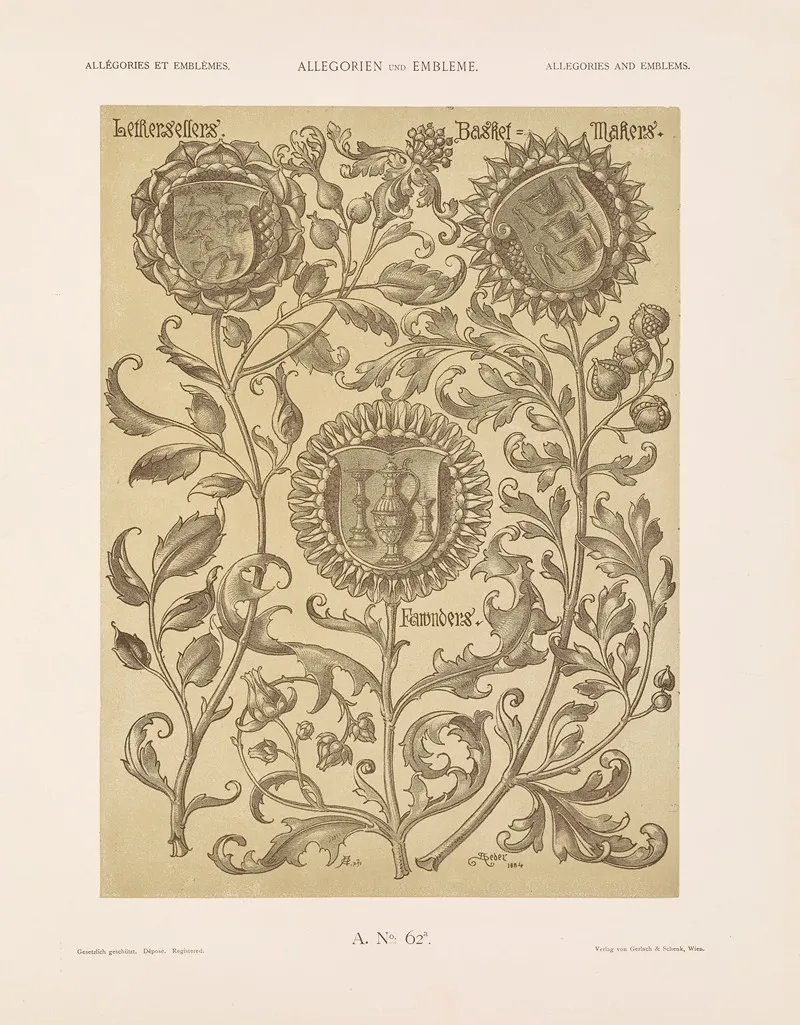 Allegorien Und Embleme Vol Ii Pl 071 by Albert Ilg - Canvas Print