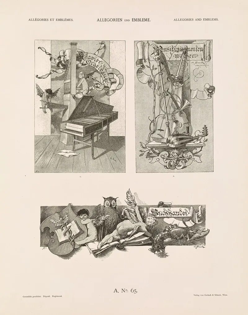 Allegorien Und Embleme Vol Ii Pl 074 by Albert Ilg - Canvas Print