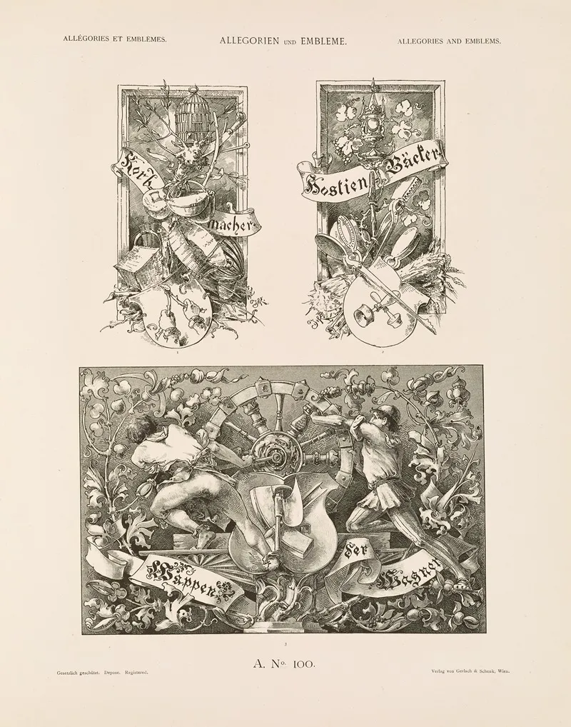 Allegorien Und Embleme Vol Ii Pl 110 by Albert Ilg - Canvas Print
