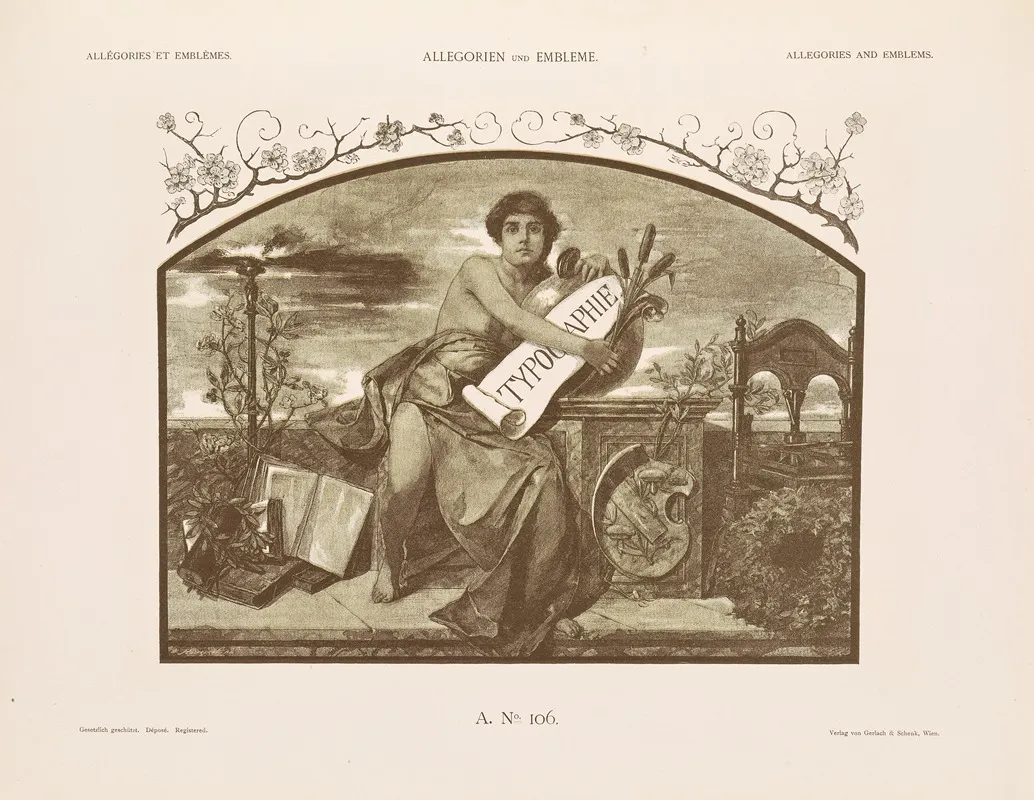 Allegorien Und Embleme Vol Ii Pl 116 by Albert Ilg - Canvas Print