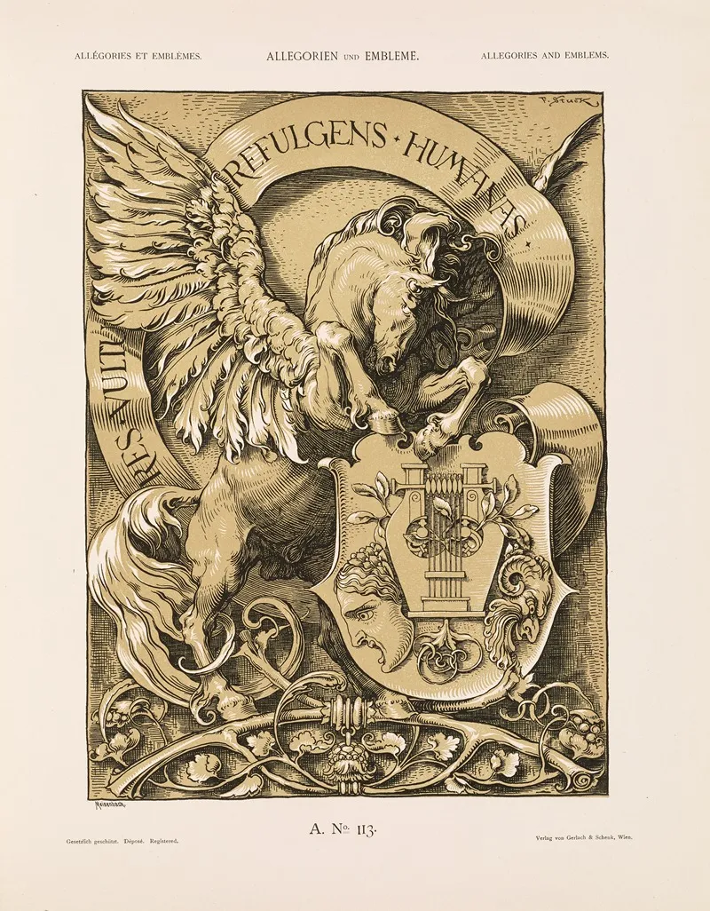 Allegorien Und Embleme Vol Ii Pl 123 by Albert Ilg - Canvas Print