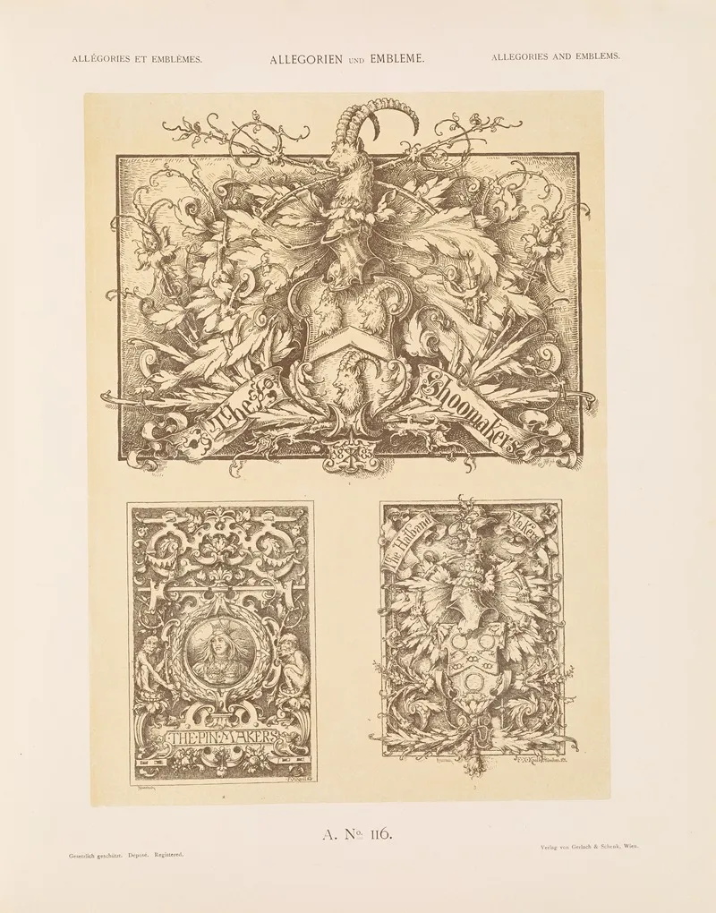Allegorien Und Embleme Vol Ii Pl 126 by Albert Ilg - Canvas Print