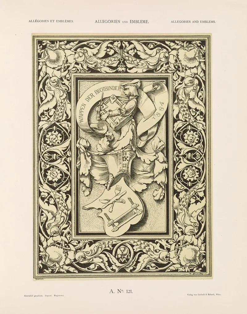 Allegorien Und Embleme Vol Ii Pl 131 by Albert Ilg - Canvas Print