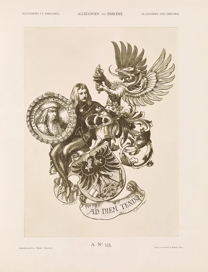 Allegorien Und Embleme Vol Ii Pl 136 by Albert Ilg - Canvas Print