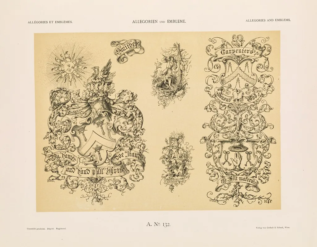 Allegorien Und Embleme Vol Ii Pl 143 by Albert Ilg - Canvas Print